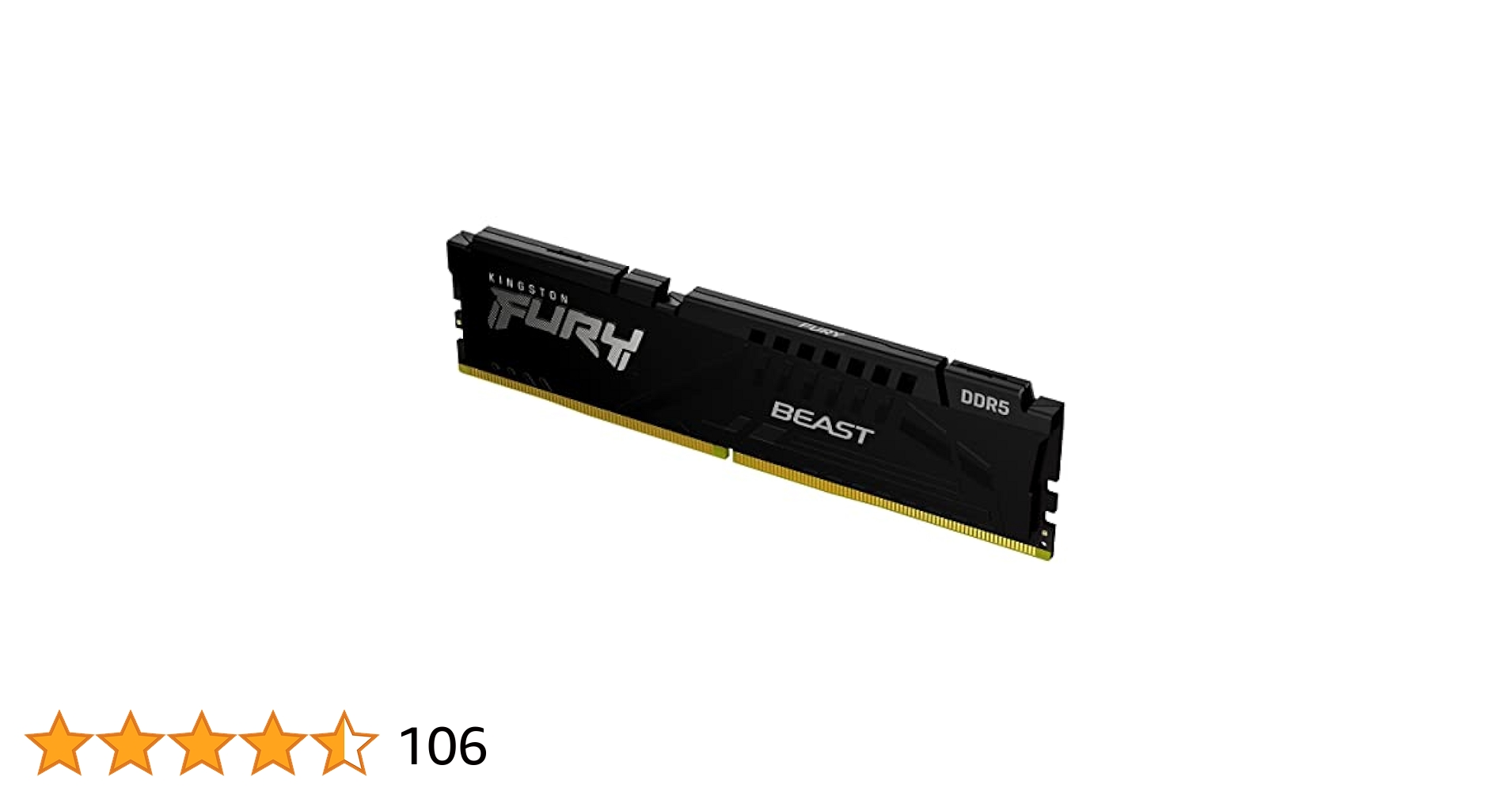 メモリー Kingston FURY BEAST DDR5 16GB Kingston Fury Beast DDR5 RGB 16GB (2x8GB) 5200MT/s DDR5 CL40